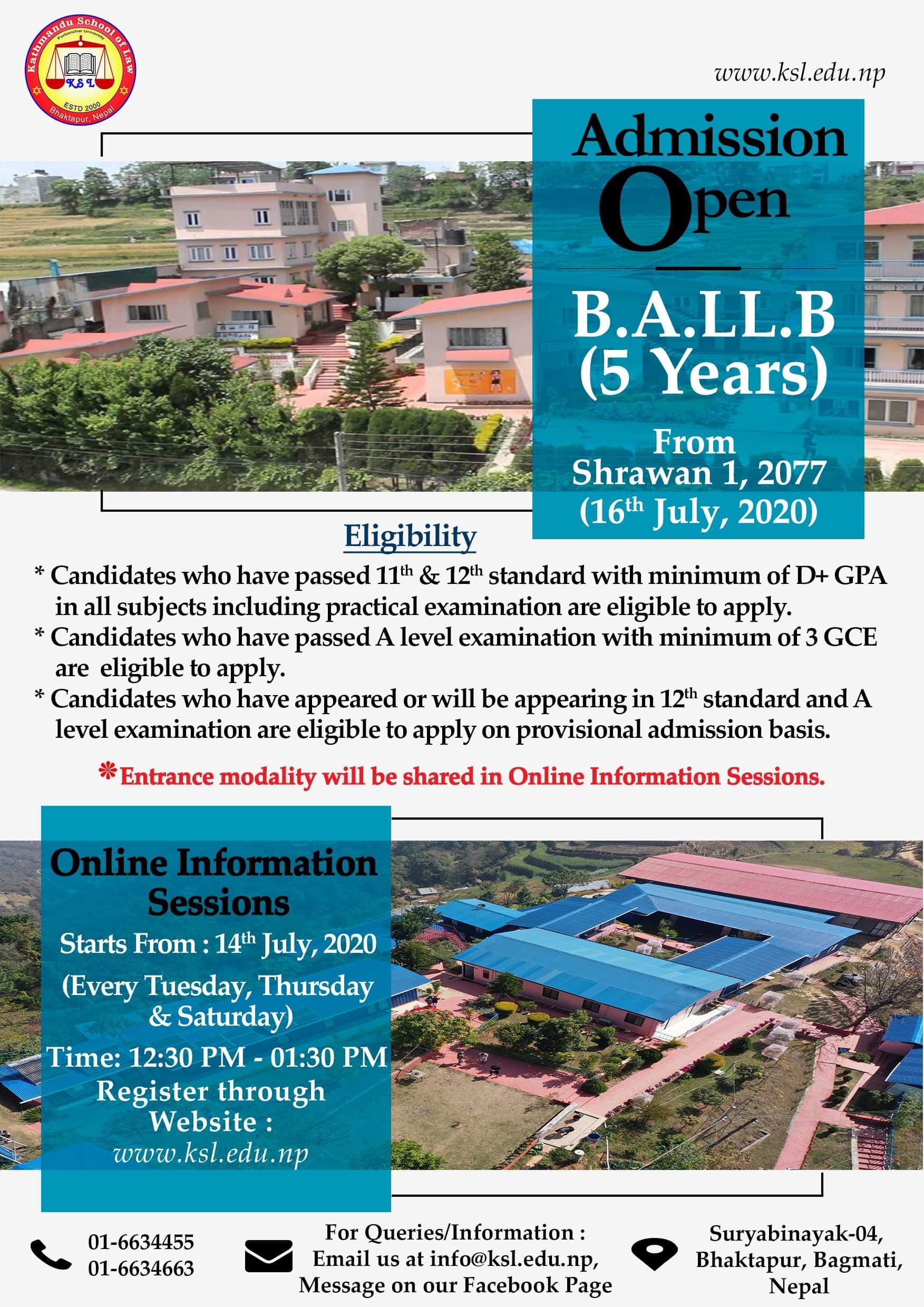 KSL Admission Open Flyer
